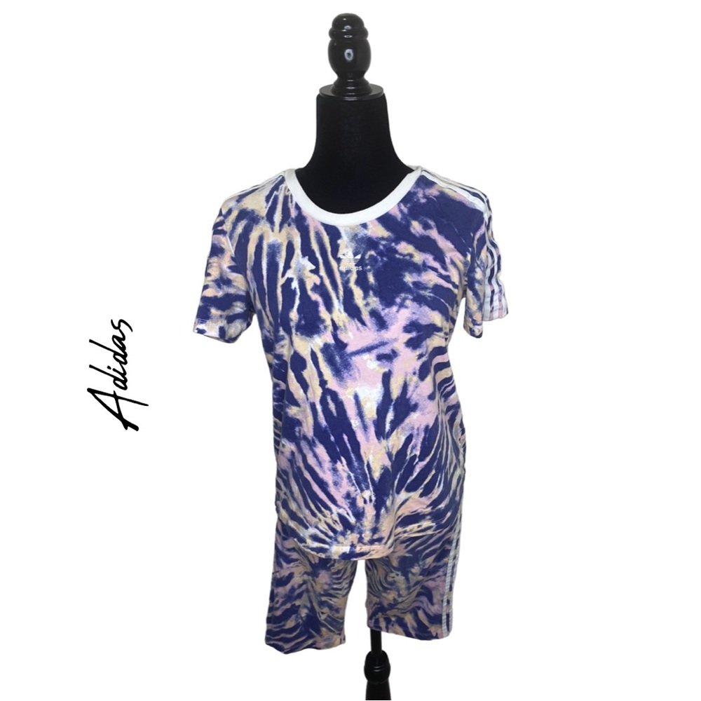 Adidas Tie Dye Biker Short Set Size M